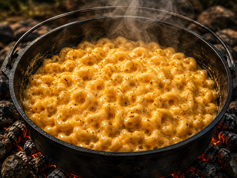 Dutch Oven Campfire Mac and Cheese