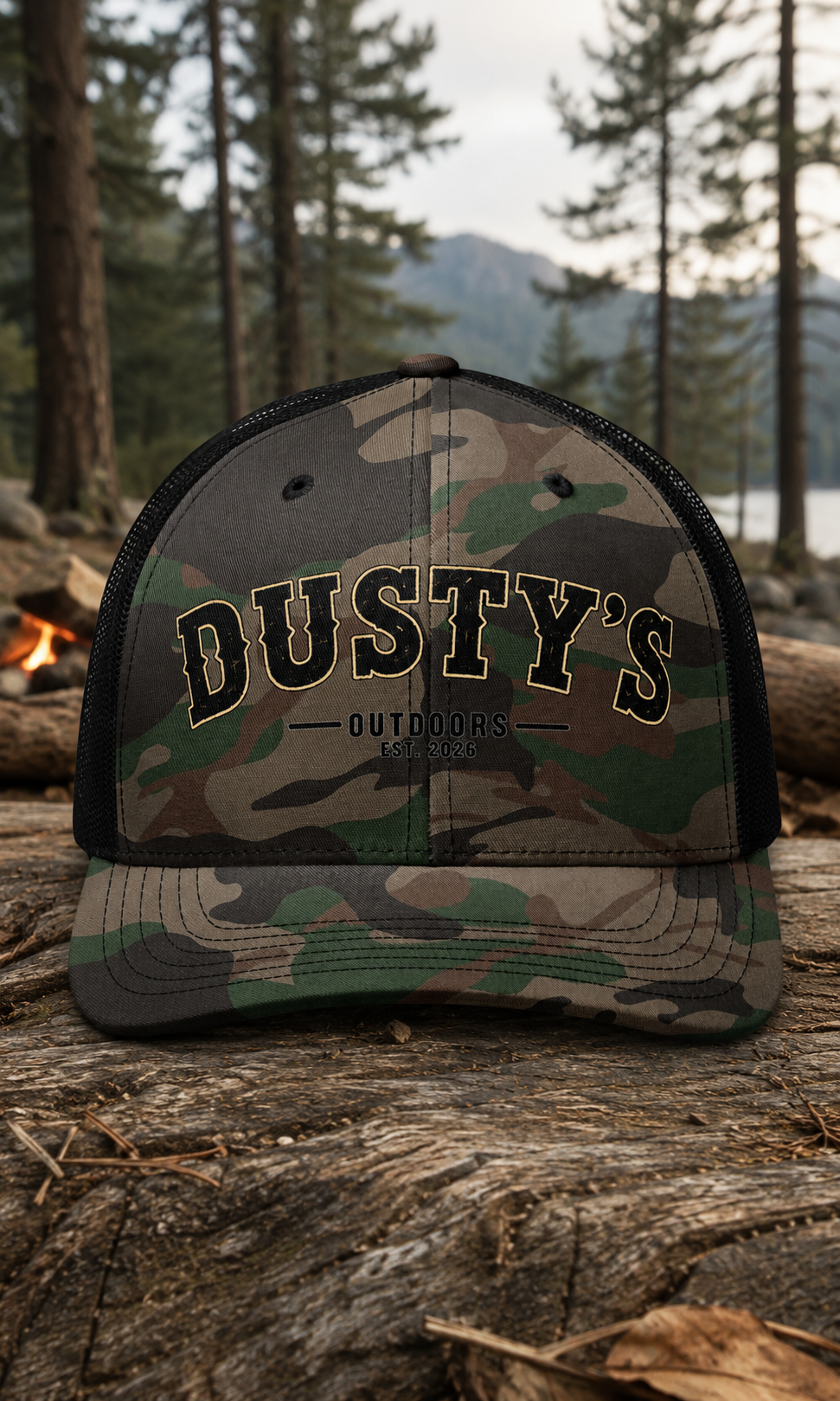 Dusty's Embroidered Camo Trucker